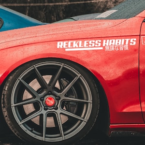 Reckless Habits Windshield Decal Car Sticker Banner JDM Vinyl Graphics Stance