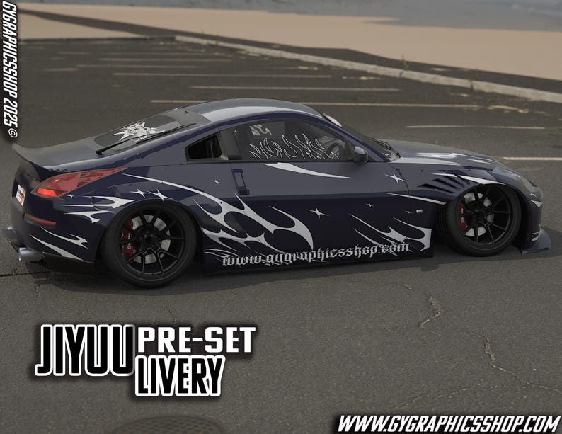 Jiyuu Livery+ Hood Left and Right Sides Custom Racing Decals Drift ...