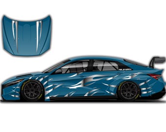 ENJOU- Livery Left and Right Sides Custom Racing decals drift racing Decal Car Sticker Banner JDM Vinyl Graphics Stance Kanji KDM