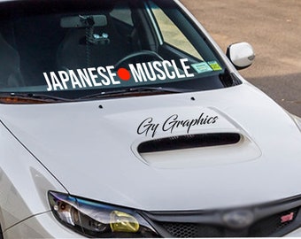 Windshield Decal Car Sticker Banner JDM Vinyl Die cut Graphic for Japanese Muscle