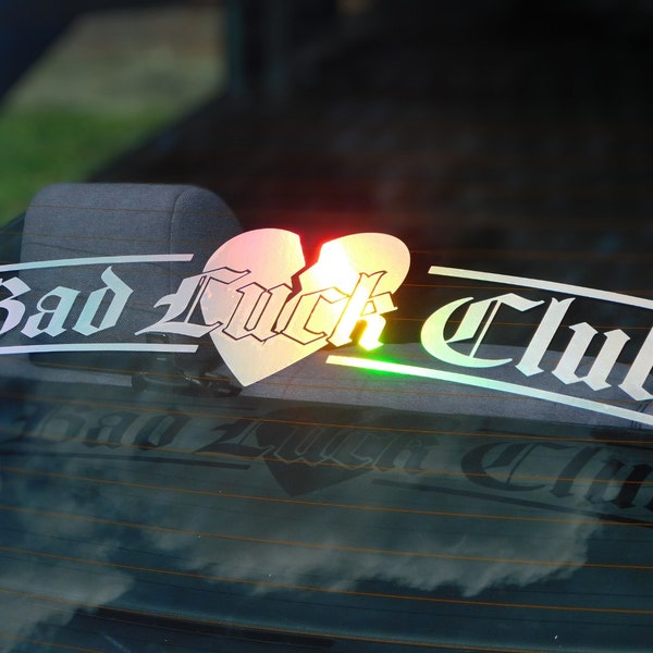 Bad Luck Club Windshield Rear Window Decal Car Sticker Banner JDM Vinyl Graphics Stance Kanji KDM