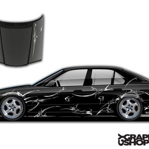 Tsuta Livery + Kapuze links und rechts Seiten Custom Racing Aufkleber Drift Racing Aufkleber Auto Aufkleber Banner JDM Vinyl Grafiken Haltung Kanji KDM