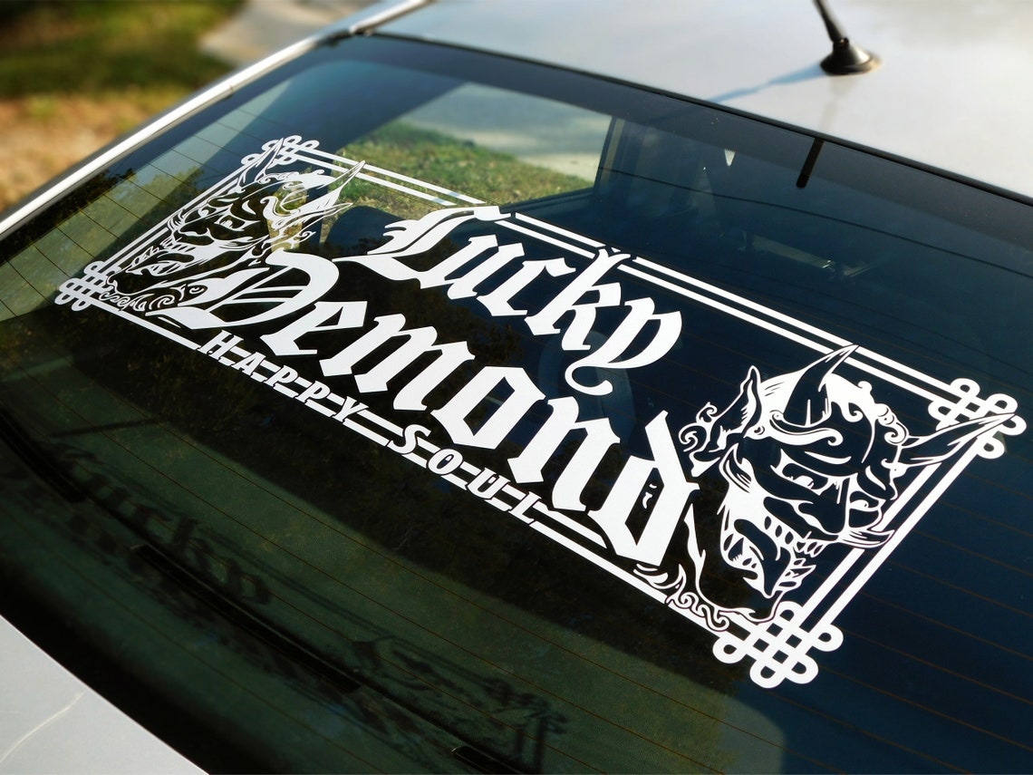 Lucky Demond V1 Windshield Rear Window Decal Car Sticker Banner JDM ...