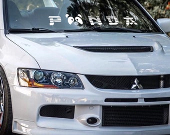 Panda Windshield Decal Car Sticker Banner JDM Vinyl Die cut Graphic