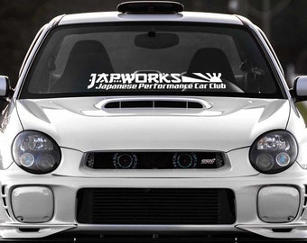 Japworks Japanese Performance Club JDM Banner Car Windshield Decal Vinyl  Sticker 