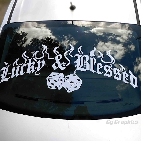 Blessed Window Car Decal Etsy