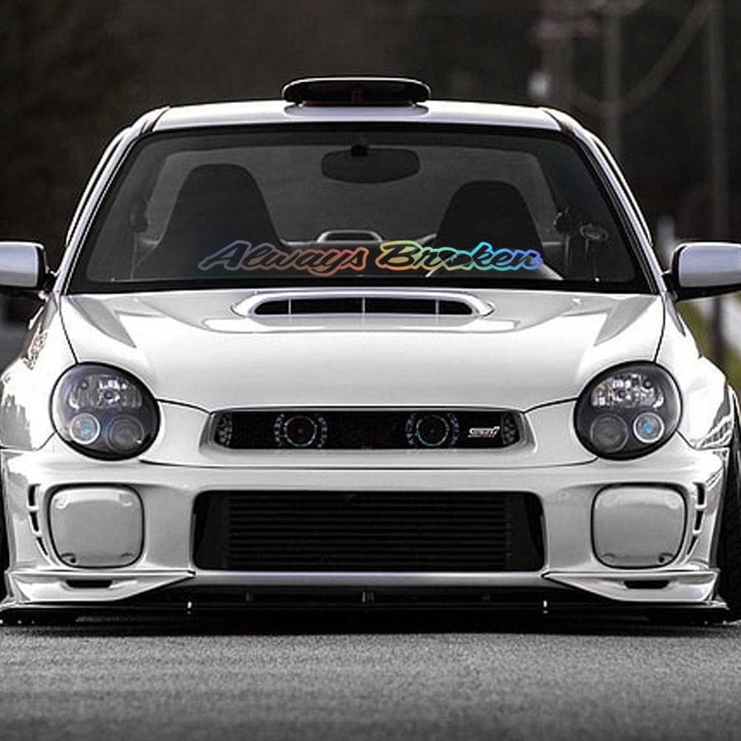 I'm Hellabroke Don't Pull Me Over Decal - Gloss White JDM Sticker For Jap Cars, Ricer Humor Vinyl