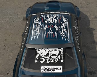 Roof Decal Style 1 Custom Racing decals drift Decal Sticker Banner JDM Drifting