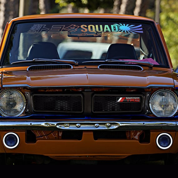 TOYOSQUAD 漢字フロントガラスデカール車のステッカーバナー JDM