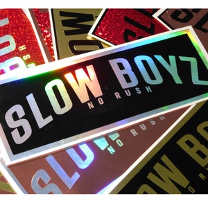 Slow Boyz Slap Windshield Rear Window Decal Car Sticker Banner JDM Vinyl Graphics Stance Kanji KDM