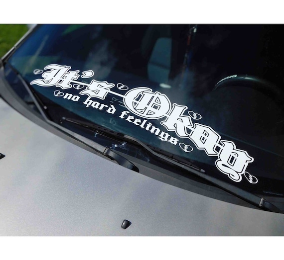 Ruthless Til Death Rear Window Decal Car Sticker Banner JDM Vinyl Graphic  Kanji