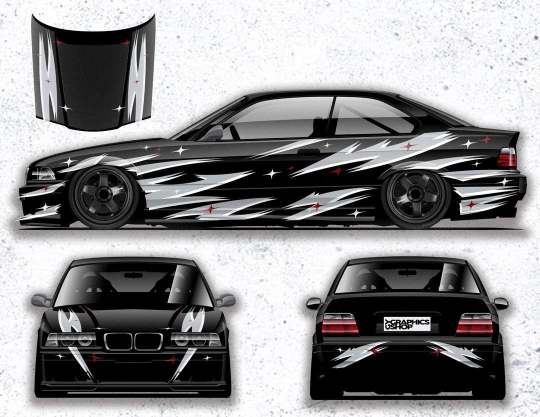 Senshi Livery+ フード左右カスタムレーシングデカールドリフト