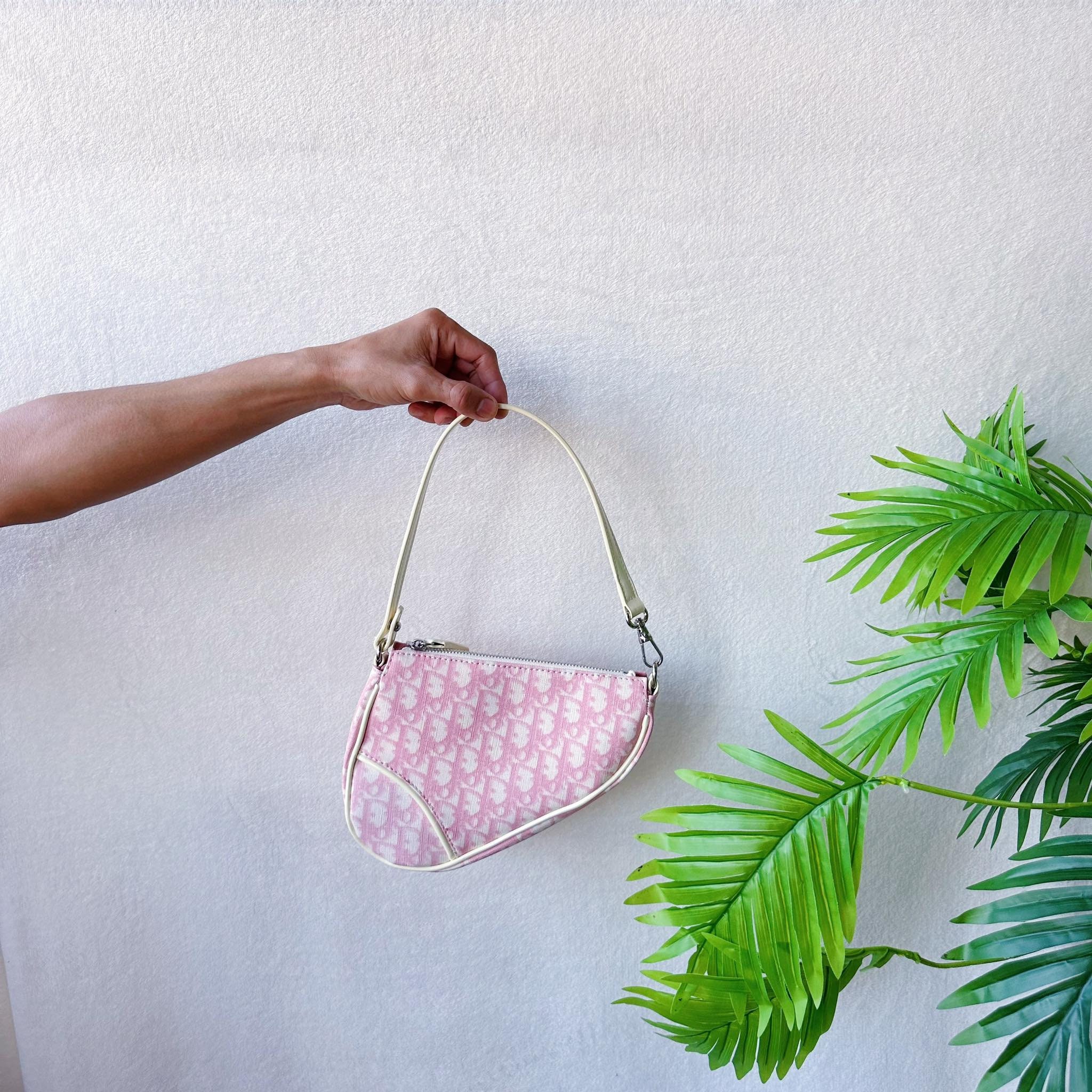 Dior pink saddle bag vintage sale
