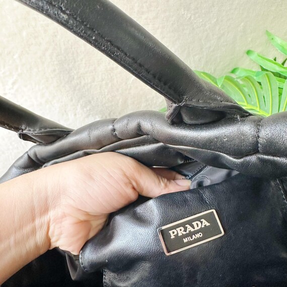 Authentic Vintage Prada nappa bomber handbag Prad… - image 7