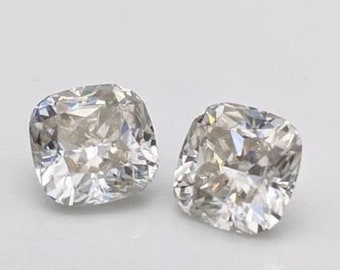 AAA White D E Color Brilliant Cut Cushion Loose Moissanite Gemstone, Pass Diamond test, 8mm Cushion Brilliant Cut Moissanite Loose GemStone