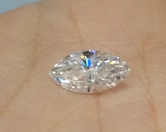 AAA White D E Color Brilliant Cut Marquise Loose Moissanite Gemstone, Pass Diamond test,5x10mm Marquise Brilliant Cut Loose Moissanite Stone