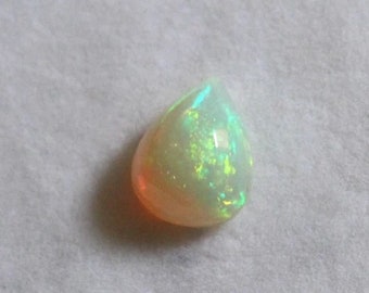 Natural Ethiopian Fire Opal Cabochon-Pear Shape-Welo fire Opal Gemstone-Making For Jewelry -Size-7x10mm, AAA Quality Pear Cabochon Opal Gems