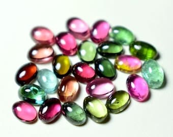 12.60 CTS, 6*4 Multi Tourmaline cabochon,Mix Tourmaline Gemstones,Loose Gemstone for Jewelry, Oval Shape Tourmaline, 6*4 Oval, mount silver