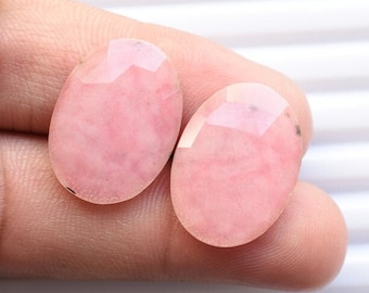 Natural Pink Opal , Pink Opal Oval Rose Cut , Opal Back Flat Gemstones, Sizes 5x7MM To 12x16MM Gemstone, lot for jewellery Pink Opal Smooth