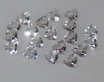 3MM To 15MM Natural White Topaz Trillion Faceted Cut Gemstone- AAA+++ Quality Loose white topaz Calibrated Gemstone, Use For jewelry making