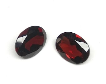 Suparb 2 Pair Garnet, Natural Mozambique Garnet Cut Gemstone, AAA+ Quality Garnet Cut For Jewelry Making Oval Gemstone,5x7mm,6x8mm,7x9mm Cut