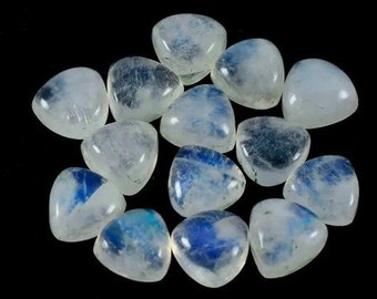 AAA Quality Rainbow Moonstone Trillion shape Cabochon calibrated 7mm, June Birthstone, Variety of Feldspar, Play of Color,For Jewelry Making