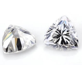 AAA White D E Color Brilliant Cut Trillion Loose Moissanite Gemstone, Pass Diamond test, 1.50ct 8mm Trillion Brilliant Cut Moissanite Stone