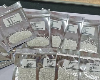 White Top Quality Moissanite Diamond Round Cut Stone, Size 1x1mm to 4x4mm, Moissanite Excellent Cut Loose Gemstone Lot For Jewelry making