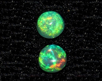 Natural Ethiopian Opal Round Shape Brilliant Cabochon, Opal Loose Gemstone For Jewelry Making, White Welo Fire Opal Calibrated Size 10X10 mm