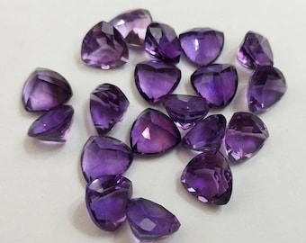 Natural Amethyst Trillion Shape Faceted Cut Calibrated Wholesale Gemstones,All Sizes Available Gemstone For Jewelry Making,5m to 20mmQuality