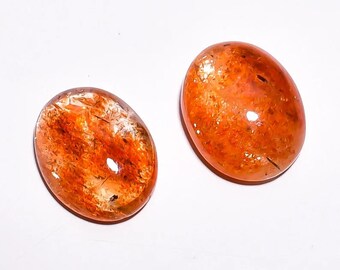 Natural Red Sunstone Oval Cabochon Calibrated Size Loose Gemstone 3x5,4x6,5x7,6x8,7x9,8x10,9x11,10x12,10x14,12x16MM Calibrated Size Gemstone