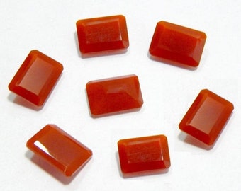Red Onyx Rectangle shape Gemstone,Faceted Cut for making beautiful jewelry,Natural Red Onyx Cut Handmade Loose Gemstone,bestQuality gemstone