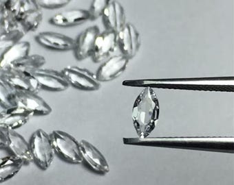 AAA Quality White Topaz Marquise Gemstones,3x6m To 8x16mm Topaz Marquise Lot,Loose Calibrated Topaz Cut Marquise,Wholesale Marquise Gemstone
