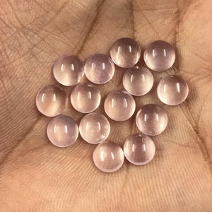 Natural Rose Quartz Cabochon: AAA Quality Loose Gemstone