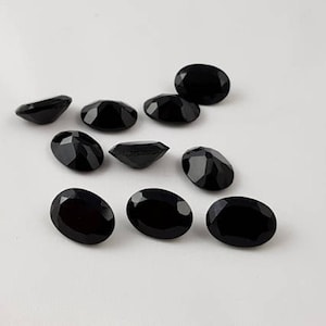 Faceted Oval Black Onyx Gemstone: AAA Quality, Handmade Jewelry