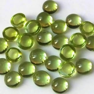 Natuurlijke peridot cabochons met ronde vorm Maat 3 mm-10 mm peridoot platte achterkant losse edelstenen, peridot-edelstenen van fantastische kwaliteit, peridot rond