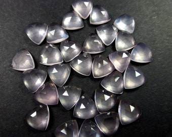Natural Rose Quartz Trillion Shape Rose Cut, Quartz Loose Gemstone For Jewelry Making, Pink Color Rose Quartz Cut Calibrated Size 5mm-15mm