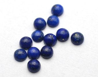 Natural Lapis Lazuli Round Shape Cabochon Flat Back Calibrated Wholesale Gemstones,All Sizes Available Gemstone For Jewelry Making,5m to 20m