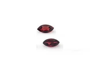2 Pieces Natural Red Garnet Faceted , 3x6mm, 4x8mm, 5x10mm, 6x12mm, Marquise Shape wonderful AAA+ Quality Loose Gems Wholesale Lot Gemstone
