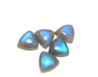 Natural Blue Fire Labradorite Cabochon Trillion Loose Gemstone Quality | 3mm To 15mm Trillion Cabochon | Labradorite Cabochon | Labradorite