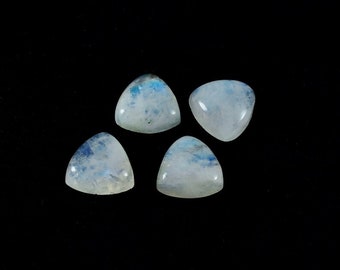 11mm Rainbow Moonstone Cabochon Trillion Gemstone, Rainbow Moonstone Cushion Cabochon Loose Gemstone, Rainbow Moonstone cabochon Gemstone