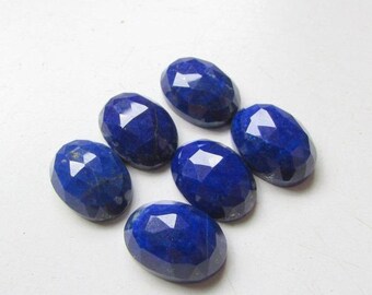 Natural Lapis Lazuli Oval Rose Cut, Lapis Lazuli , Calibrated Size Loose Gemstone, Size Available 5x7 MM to 12x16 MM, jewelry Making Stone