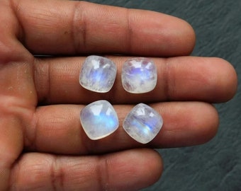 Natural Rainbow moonstone  14mm Cushion cabochon, Rainbow moonstone circle gemstones, jewelry making cab, semi precious stone wholesale Lots