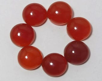 Natural Red Onyx Round Shape Cabochon Flat Back Calibrated Wholesale Gemstones, All Sizes Available Gemstone For Jewelry Making, 5mm to 20mm