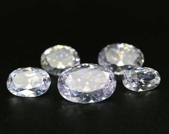 AAA White D E Color Brilliant Cut Oval Loose Moissanite Gemstone, Pass Diamond test, 7x9mm to 10x14mm Oval Brilliant Cut Moissanite GemStone