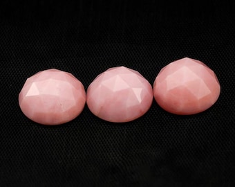 AAA Pink Opal 5mm - 15mm Stunning Natural Pink Opal Gemstone Round Smooth Flat Back Rose Cut AAA Quality Loose Gemstone For Jewelry Making