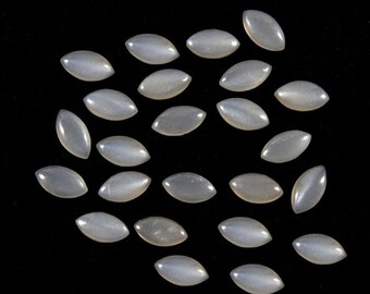 Natural Grey Moonstone Marquise Cabochon Size 3X6MM To 8X16MM AAA Grey Moonstone Marquise Cabochon Loose Gemstone Use For Making Jewellery