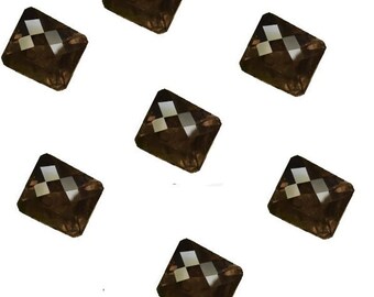 Natural Smoky Quartz Octagon Shape Rose Cut,Smoky Quartz Gemstone, Quartz Loose Gemstone,Smoky Quartz Octagon Size 5X7mm To 12X16mm Gemstone