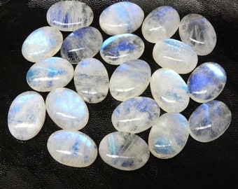 Rainbow Moonstone Oval shape Gemstone Cabochon for making beautiful jewelry Natural Blue Flashy Rainbow Moonstone Cabs Loose Gemstone best