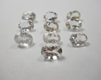 Natural Crystal Quartz Oval Shape Faceted Cut,Crystal Quartz Gemstone,Crystal Quartz Loose Gemstone ,Crystal Quartz Oval Size 3X5mmTo12X16mm